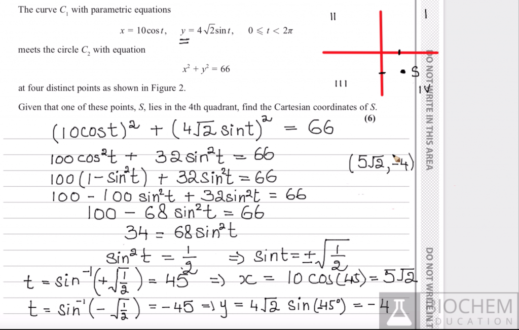 Edexcel June 2019 Pure mathematics 2 worked solutions